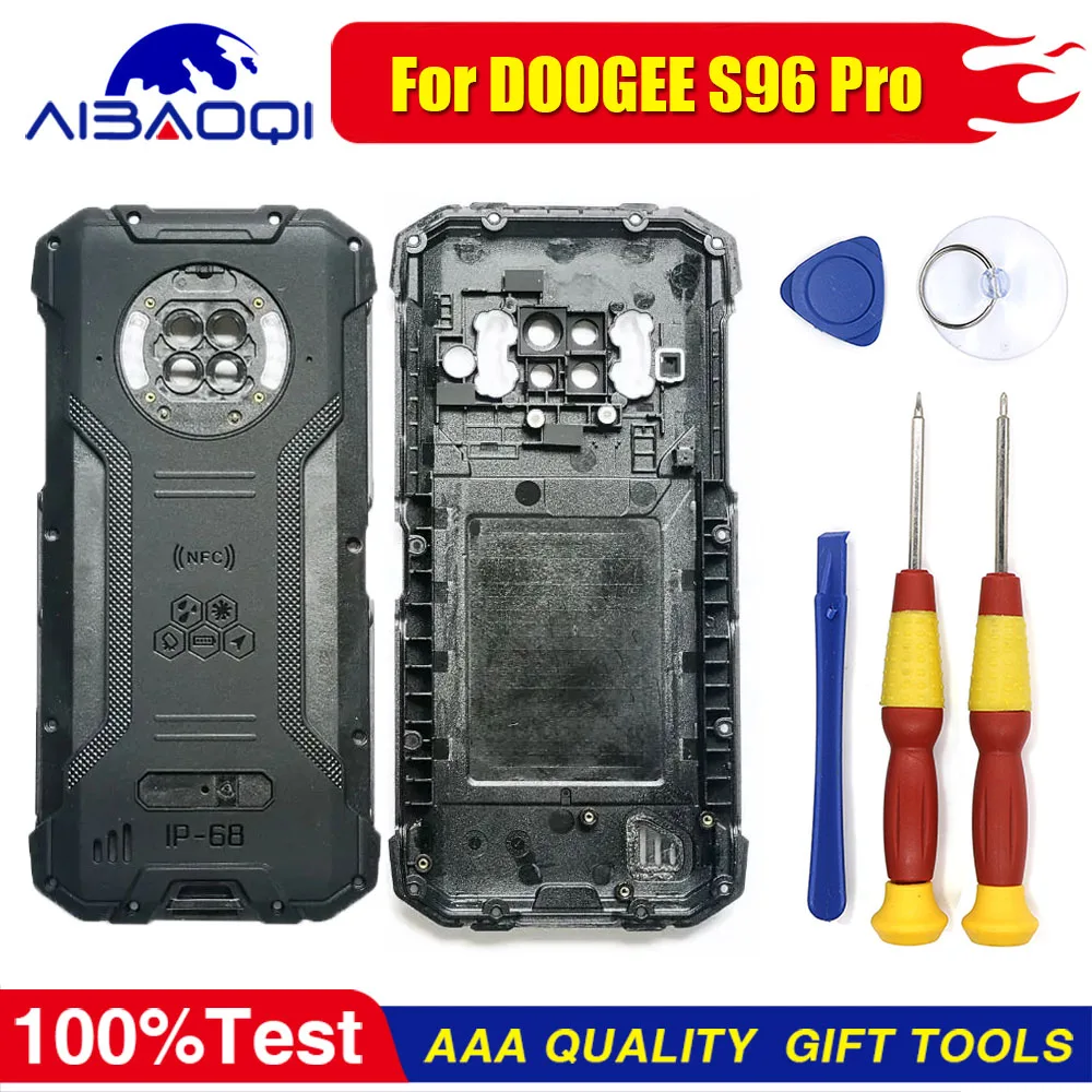 Doogee S96 Pro 배터리 커버 백 커버 교체 부품, 시끄러운 스피커 + 후면 카메라 렌즈 폰용 100% 신제품 오리지널
