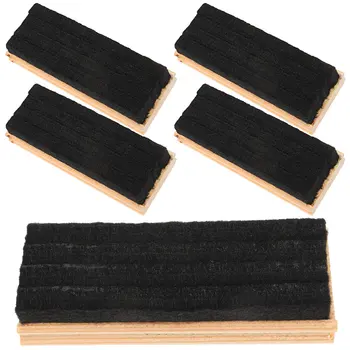 5 Pezzi Gomme per Lavagna in Legno con Feltro di Lana, Pulitori per Gesso Senza Polvere, Confezione Multipla per Aula, Ufficio, Scuola