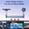 Eary Dual-position Car Screen Phone Holder Metal Bracket 360° Adjustable Stand Fit for Tesla Model 3 Y Highland Car Accessories