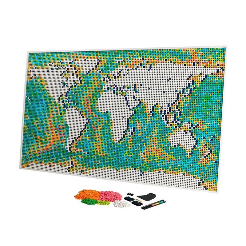 Artistic World Map Building Blos 3203 Assembly Toy Eonal Adult Gift Creative Thinking Skills Enhanced