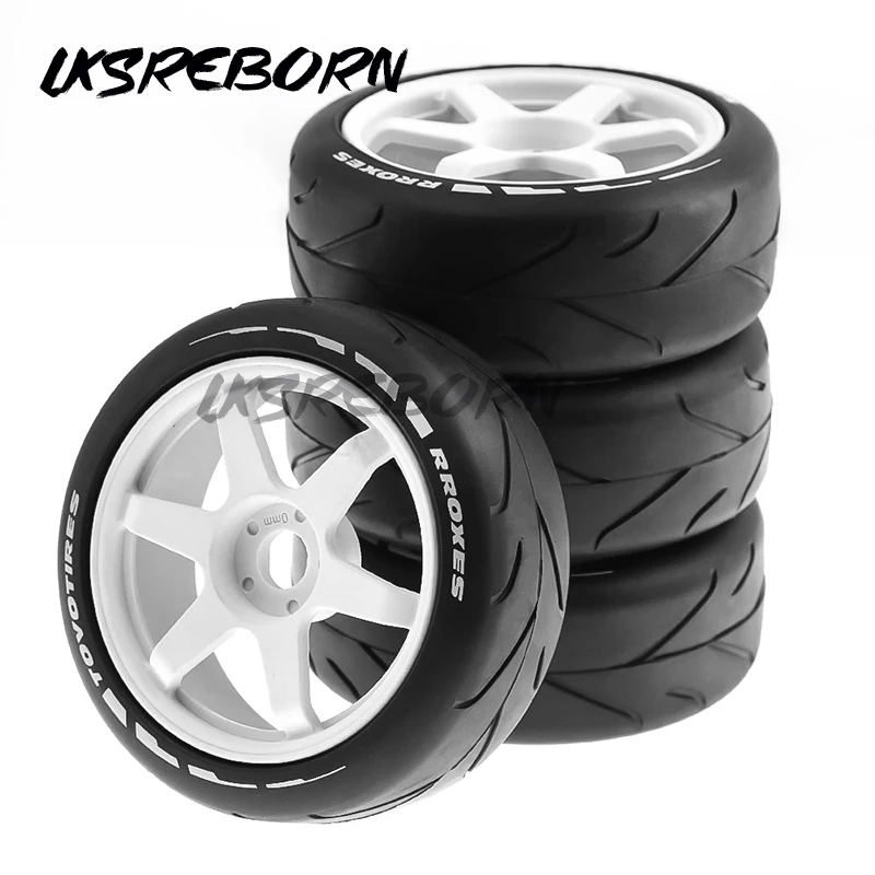 

4 pcs 1/8 RC remote control flat running rally electric room tires 17mm for X3GT KM ARRMA 1/7 ZD SN Team C HSP 02
