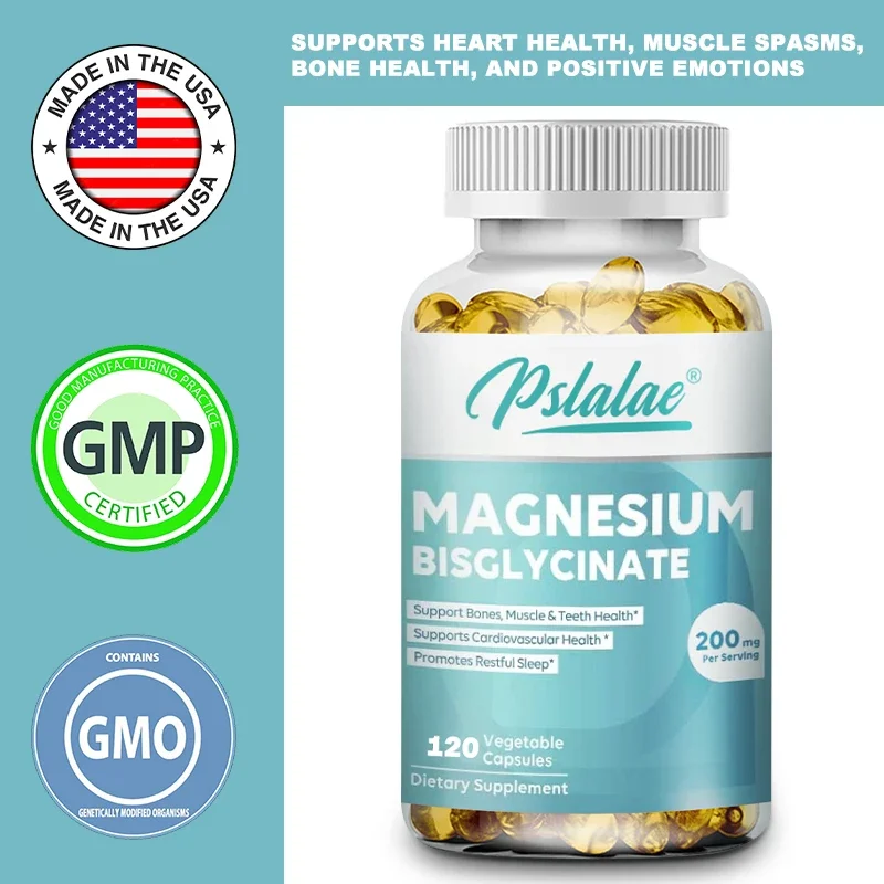 Magnesium Bisglycinate Supplement Essential Mineral Non-GMO & Gluten-Free Capsules