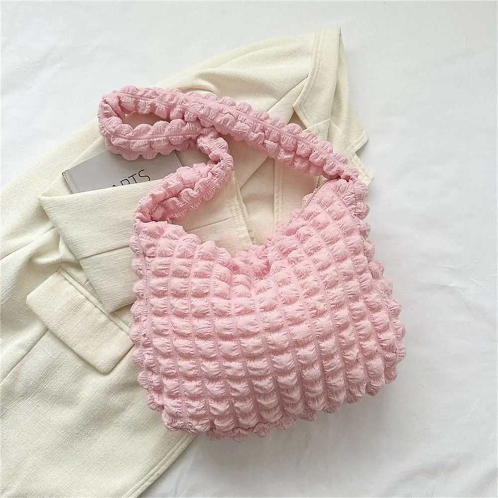 Bolsa de ombro acolchoada com padrão xadrez para mulher_voghion.com