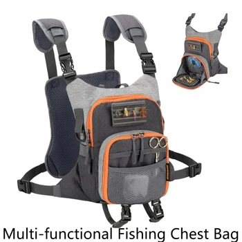 Borsa da Pesca a Mosca da Esterno Stile Gilet, Organizer Leggero per Attrezzatura da Pesca per Pescatori