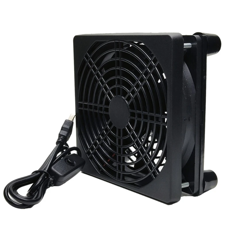120mm 5V USB Powered Fan Cooling for Router Modem TV Box Router Cooling