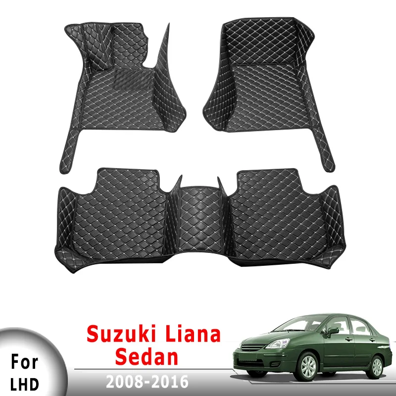 

Коврики на заказ для Suzuki Liana Sedan 2016 2015 2014 2013 2012 2011 2010 2009 кожаные автомобильные коврики напольные коврики для стайлинга автомобиля