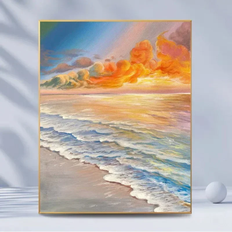 

20489-yj- Diy landscape figures and animals hand-painted digital oil painting set