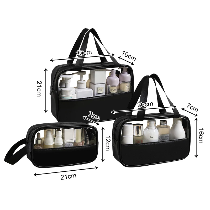 Portable Cosmetic Pouch Women Translucent Makeup Bag Large-Capacity Bath Wash Bags Multifunction Travel Waterproof Storage Case 6