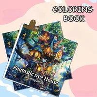 Picture Books for Adults: Coloring Books Fantastic Tree House Thick Paper The Perfect Gift for A Multi-colored Pencil Art Party 1