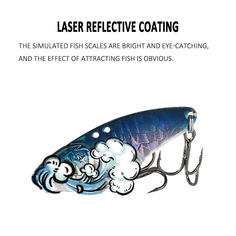 1PCS Metal VIB Fishing Lures 5g 7g 10g 14g Metal Jig Crankbait Wobbler Vibration Baits Pesca Tackle for Trout Bass Pike Perch