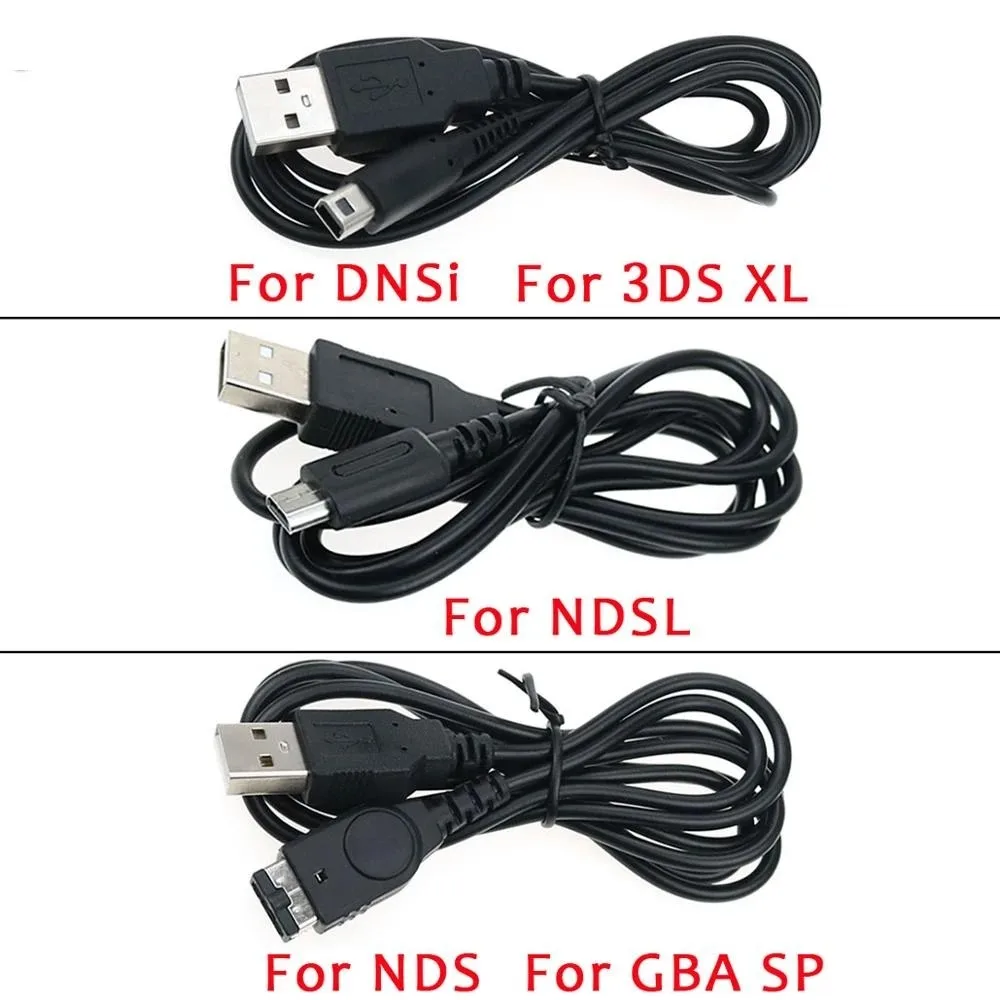 100Pcs USB Data Charger Charging Power Cable Cord for DS Lite DSL NDSL For NDSi 3DS New XL LL NDS GBA SP