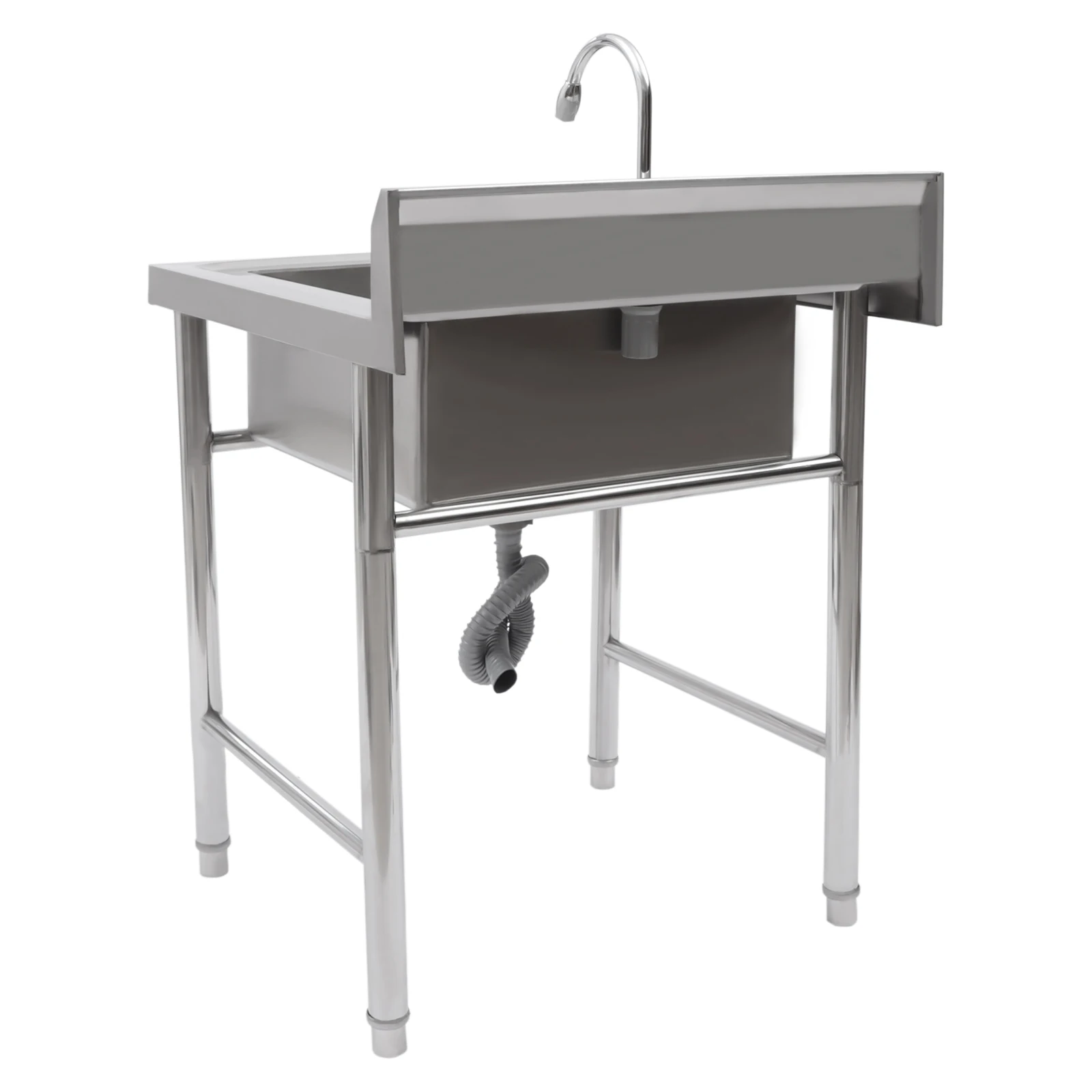 Commercial Stainless Steel Workbench with Sink Outdoor Sink Station Camping