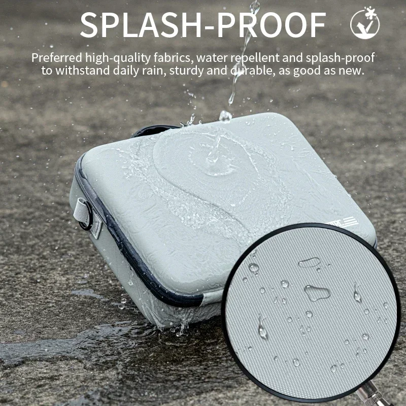 Sac de transport PU pour DJI Mini 4K/Mini 2/Mini 2 SE - Gris clair