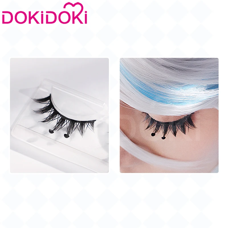 IN STOCK Furina Eyelashes Cosplay Accessories Props Game Genshin Impact  DokiDoki Fontaine Focalors Eyelashes With 3 Rhinestones - AliExpress