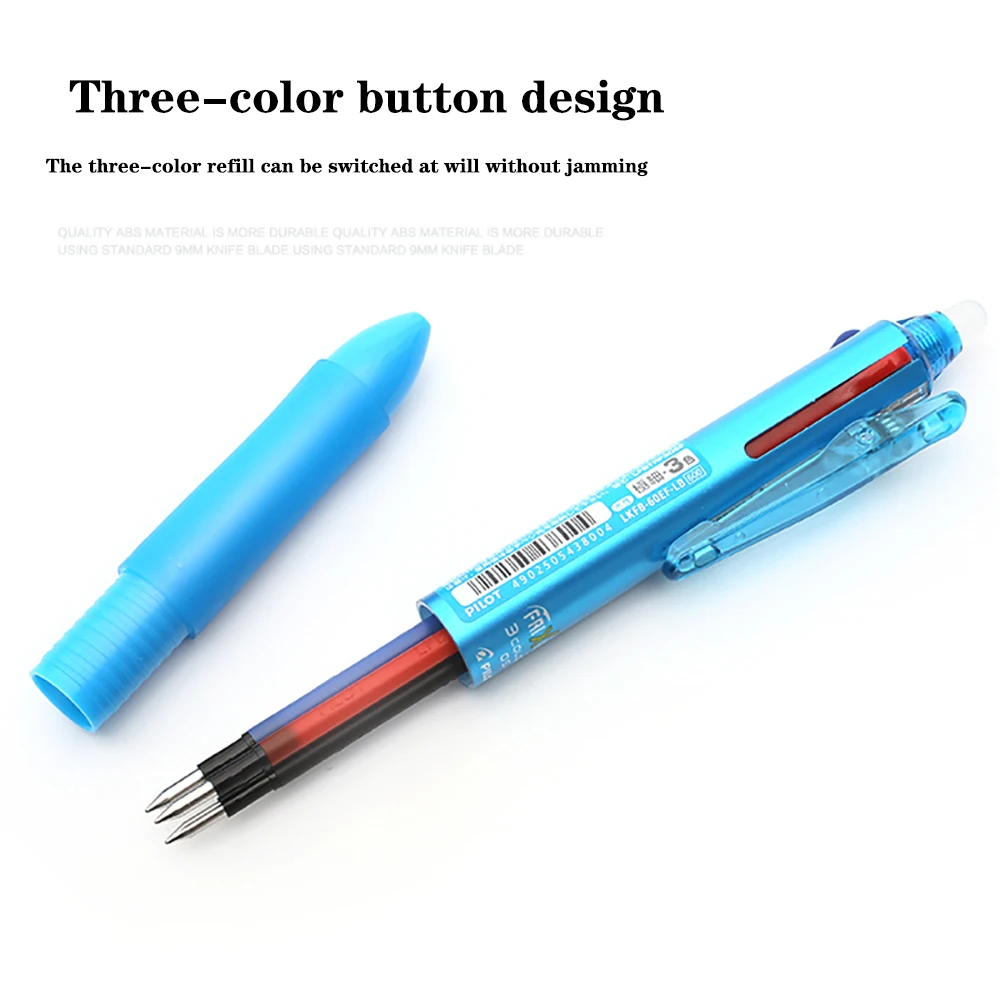 Japan PILOT 3Colors Erasable Pen Multi-function Gel Pen Frixion LKFB-60EF Quick-drying Smooth Stationery 0.5mm School Supplies