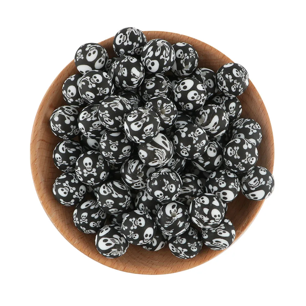 50pcs Black skull