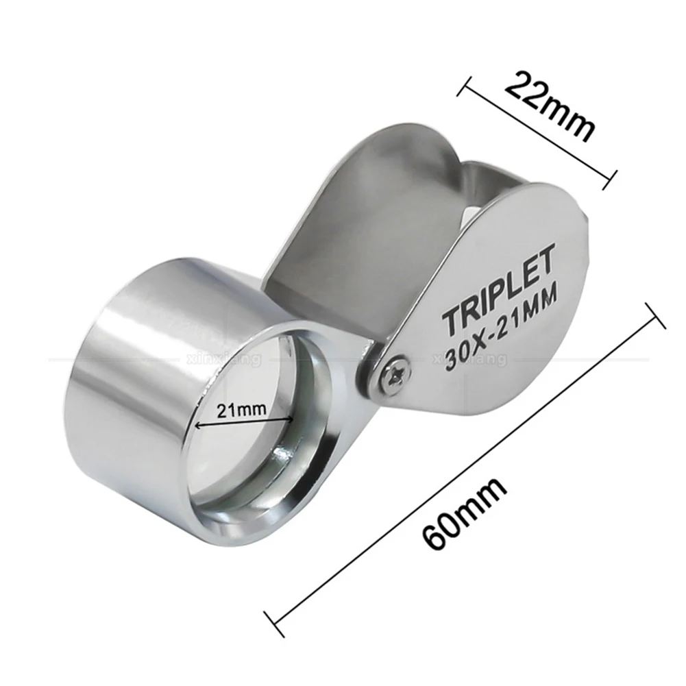 Folding Jewelry Magnifier Portable Pocket Magnifying Glass For Antique Diamond Appreciation 10x / 20x / 30x Magnification jewelry magnifier magnifying glass