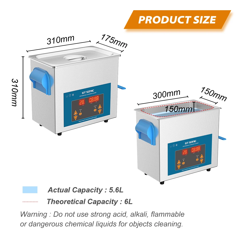 GTSONIC Ultrasonic Cleaner - 2L to 27L Digital Ultrasound Bath with Big Sale Price Description Image.This Product Can Be Found With The Tag Names Digital ultrasonic cleaner 6l, Ultrasonic cleaning machine 3l, Ultrasonic cleaning machine 6l