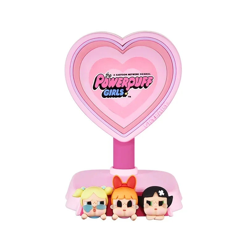 

POP MART CRYBABY X The Powerpuff Girls Series Mobile Phone Holder Trend Around Mystery Box Desktop Ornaments