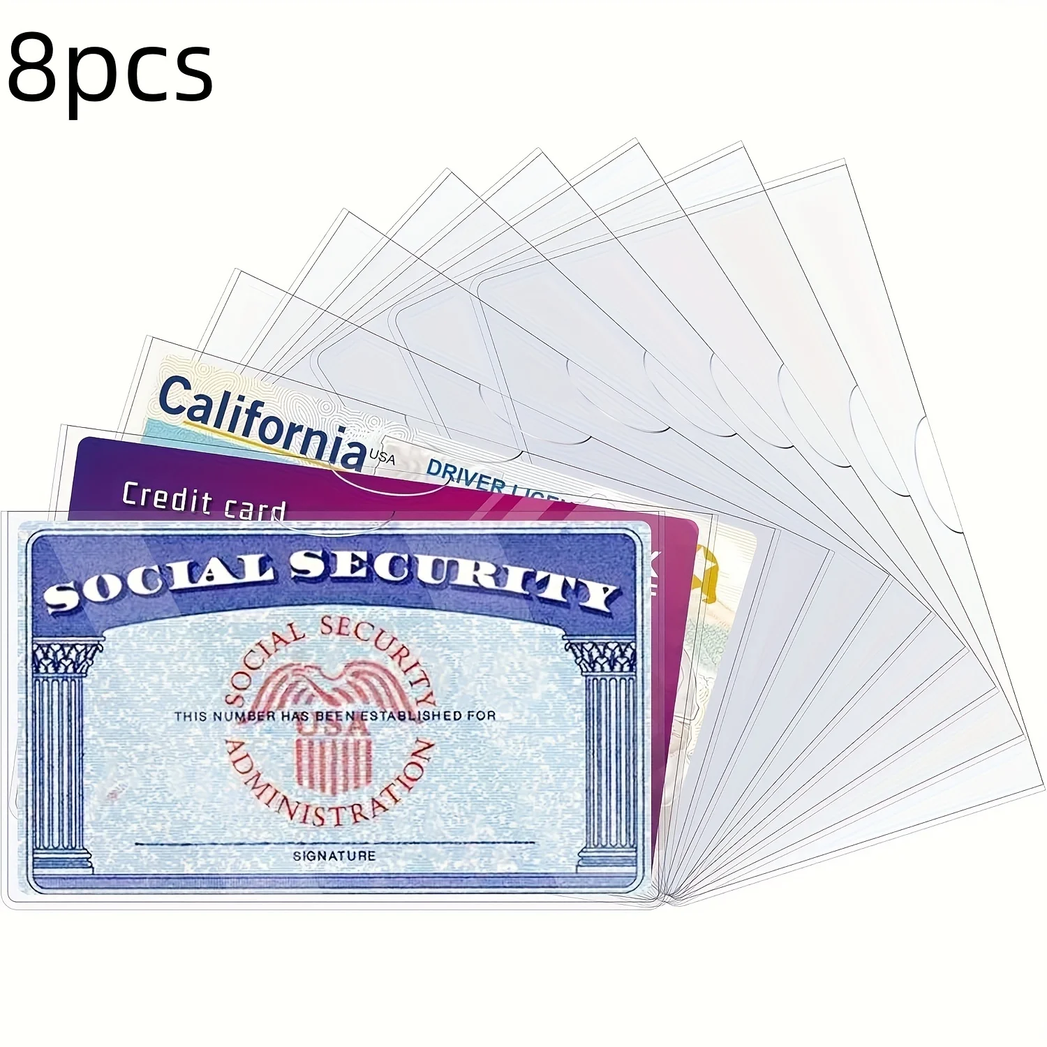 8-Piece PVC Card Protective Covers