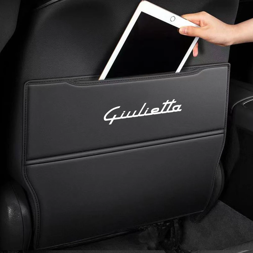 2PCS Leather Car Seat Back Anti Kick Pad For Alfa Romeo Giulietta 940 2010-2014 2015 Auto Accessories