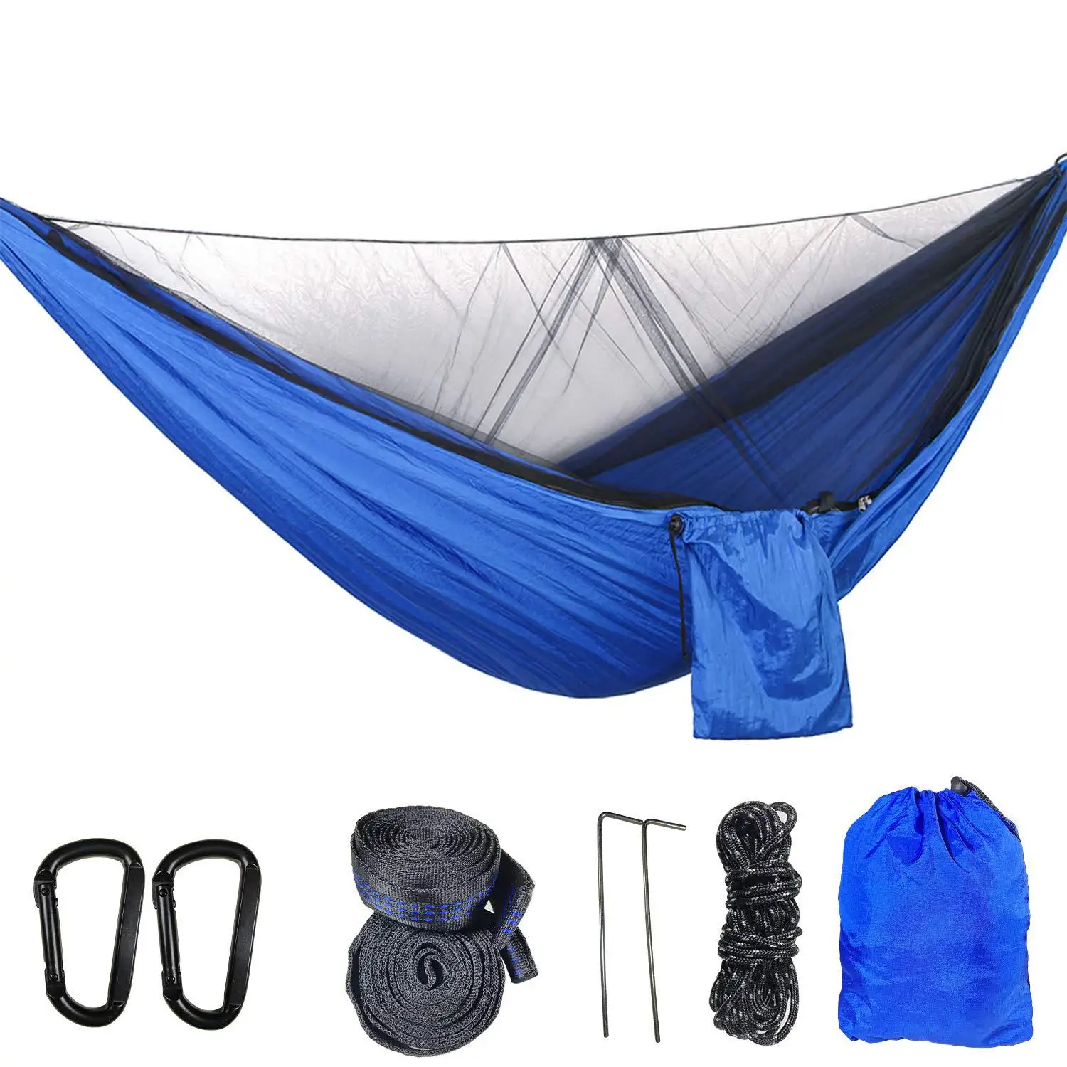 Outdoor Quick-open Mosquito Net Hammock 210T Nylon Hammock with Mosquito Net Outdoor Swing Hammock