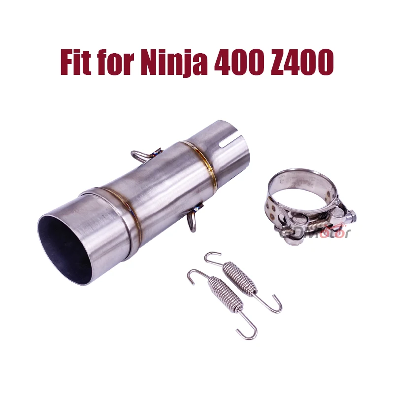 51mm Connect Pipe Ninja 400 Slip-on Exhuast Middle Link Pipe Escape Muffler Adapter for Kawasaki Z400 2018 2019 2020 2021