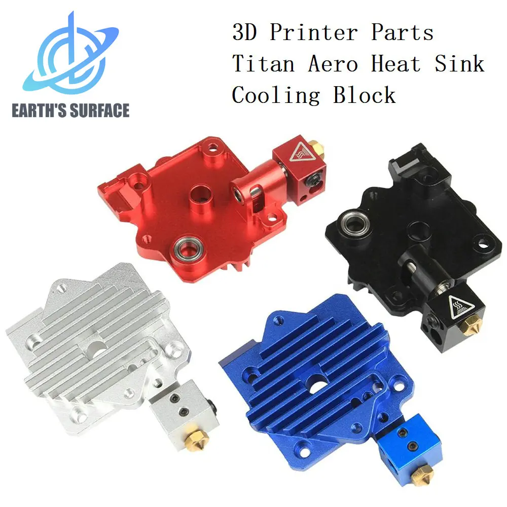 DB-3D Printer Parts Titan Aero Heat Sink Cooling Block V6 Extruder Short Range Hotend 1.75mm Radiator for 3D Printer Accessories