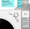 Laundry Dryer, 2.6 cu ft Front Load Stainless Steel Clothes Dryers with Exhaust Pipe, 1400W, Control Panel Four-Function Portabl 5