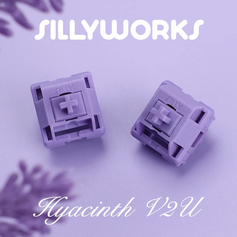 Sillyworks HMX Hyacinth V2U 스위치 선형 스위치 HIFI POM Smooth 5핀 핫스왑 스위치 맞춤형 기계식 키보드 액세서리