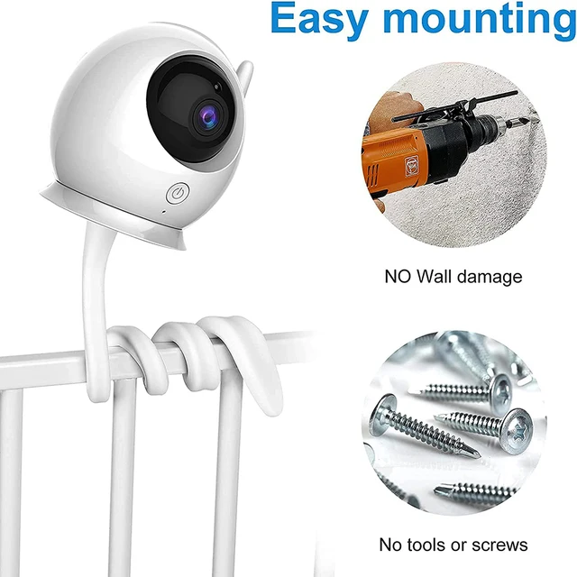 Supporto Universale Per Baby Monitor - Regolabile, Senza Foratura | Staffa Per Videocamera - Foto 6