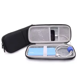 Compact and Durable Travel Storage Bag for Portable Chargers and Power Banks (Black)