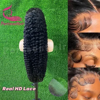 Peluca Rizada Birmana 200% Densidad HD Lace Frontal 13x4 de Cabello Humano Prearrancada 1