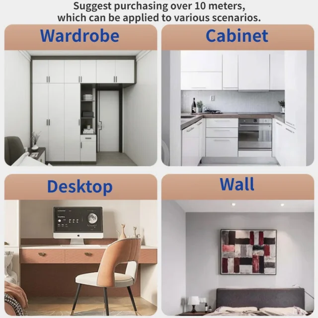 10M ห้องครัวน้ํามันวอลล์เปเปอร์กันน้ําสติกเกอร์กันน้ําตู้ Renovation ฟอร์มาลดีไฮด์ฟรีแม่พิมพ์-Proof Wall Decor 6