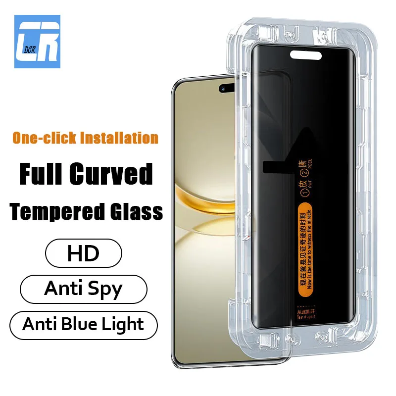 

3D One-click Installation Anti-spy Tempered Glass For Huawei Nova 12 11 Ultra Screen Protector For Huawei Nova 10 9 8 Pro Glass