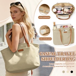 Women's Large Capacity Tote Bag - Stylish & Functional Shoulder Bag (Khaki)