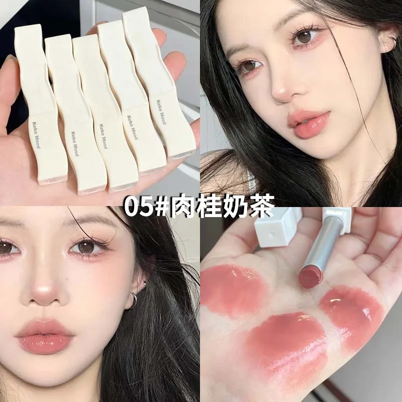White Feather Mirror Shine Lipstick - Watery, Moisturizing, Long-lasting, Non-fading, Non-sticking Formula for Pouty Lips