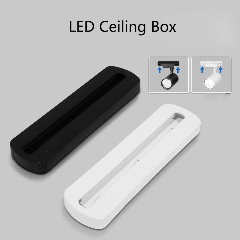 Led Track Light Rails 1m 0.5 m Full Set for 2 Wire Track Light Spotlight Rail Strip I-type T-type L-type Connector Ceiling Box 4