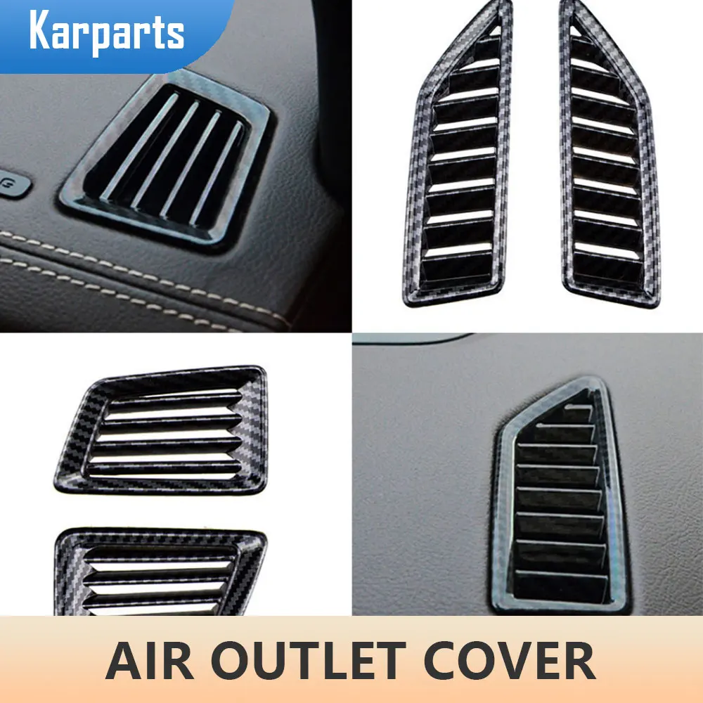 

Carbon Fiber Car Air Conditioning A/C Dashboard Vent Outlet Cover Trim for Ford Ranger Everest Endeavour 2015 - 2021 Accessories