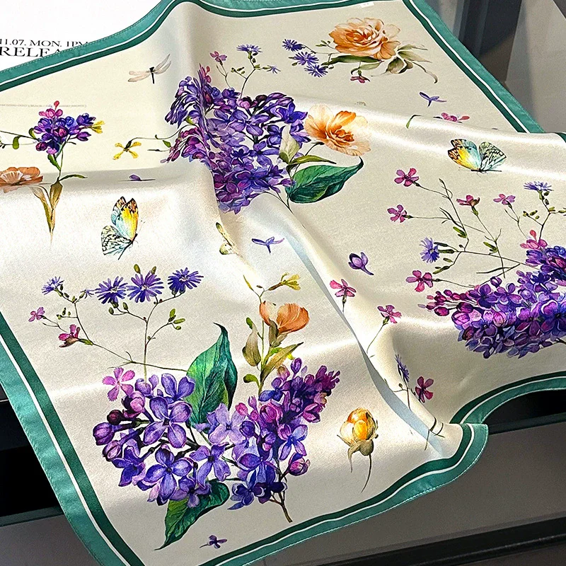 100% Silk Bandana Scarf – Luxury Square Neckerchief