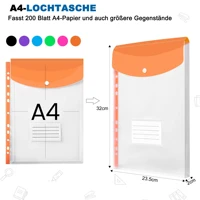 12-Piece File Holder, Binder Dividers with Snaps, Fits 2/3/4/11 Binders, 6 Colors 3