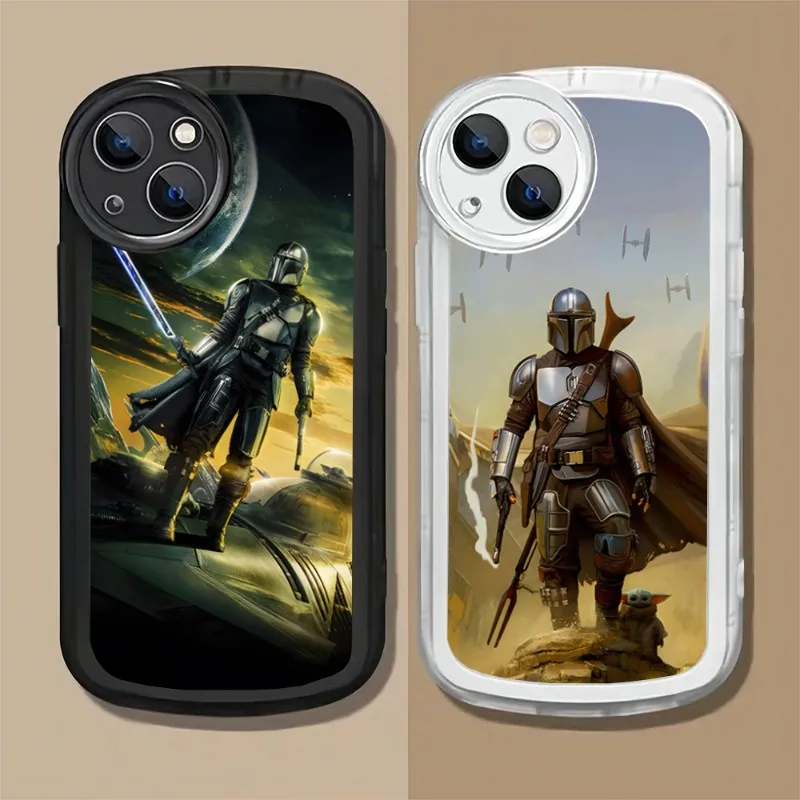 M-Mandalorian-Funda Transparente Para Teléfono Móvil, Carcasa De Protección Para Iphone 13, 12, 11, 14 Pro Max, Mini, X, Xr, Xs, 7, 8 Plus, Se 2023, 2