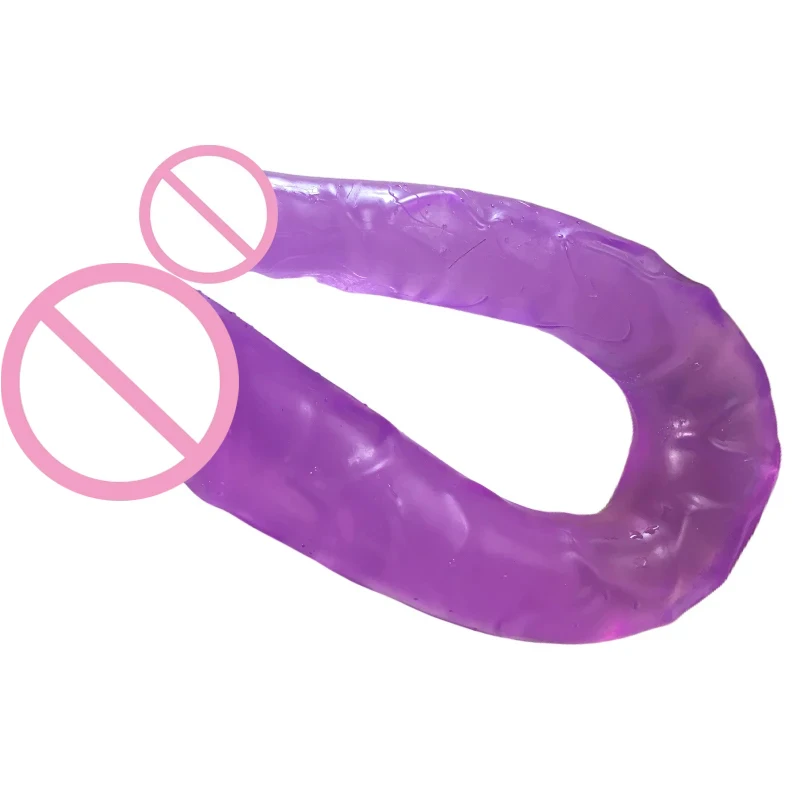 Adult Long Flexible Double Ended U Shape Dildo Penis Anal Plug Manual Vagina Massager G Sopt Sex Toy For Women No Vibrator