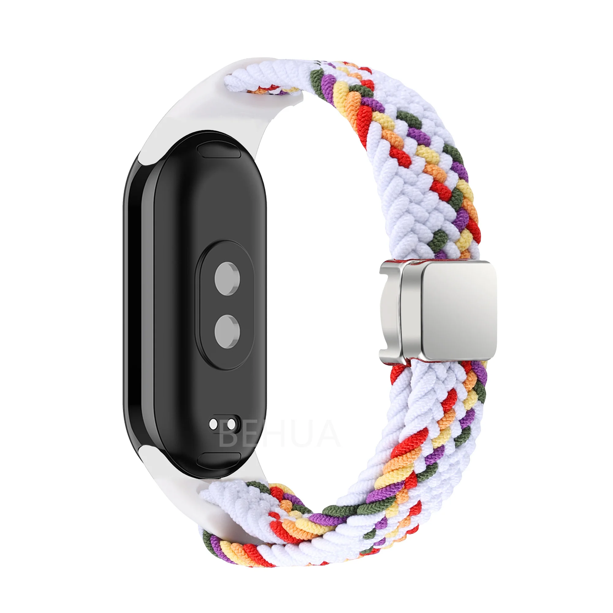 Braided Nylon Elastic Weave Smart Watch Band Strap in Multicolor