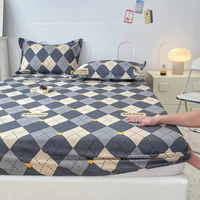 ​ ​ Drap-housse Floral 100% coton, 1 pièce, taille simple/Queen/King, housse de matelas respirante pour lits doubles (sans taie d'oreiller) ​ 4