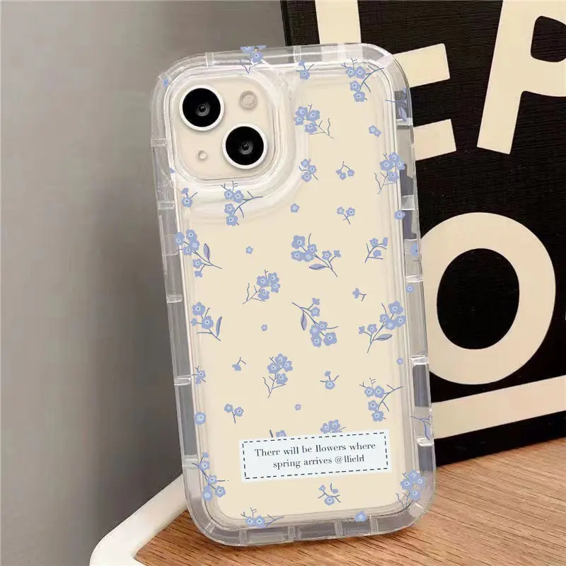 Clear Case with Small Flower Daisy Pattern