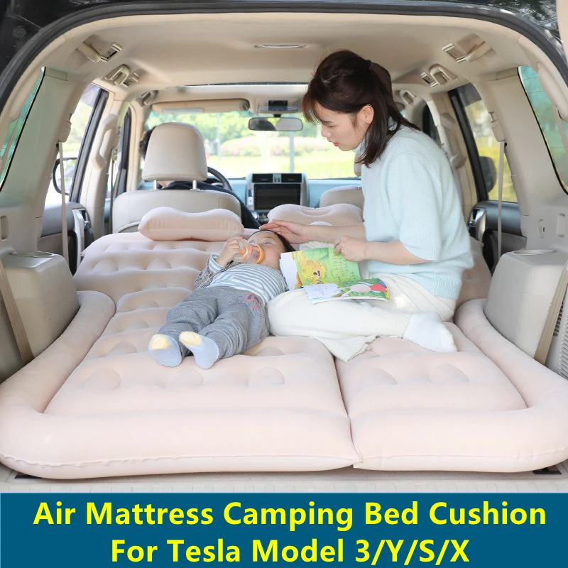 Zone Tech Inflatable Car Air Mattress Back Seat Pump Kit with 2 Air Pillows