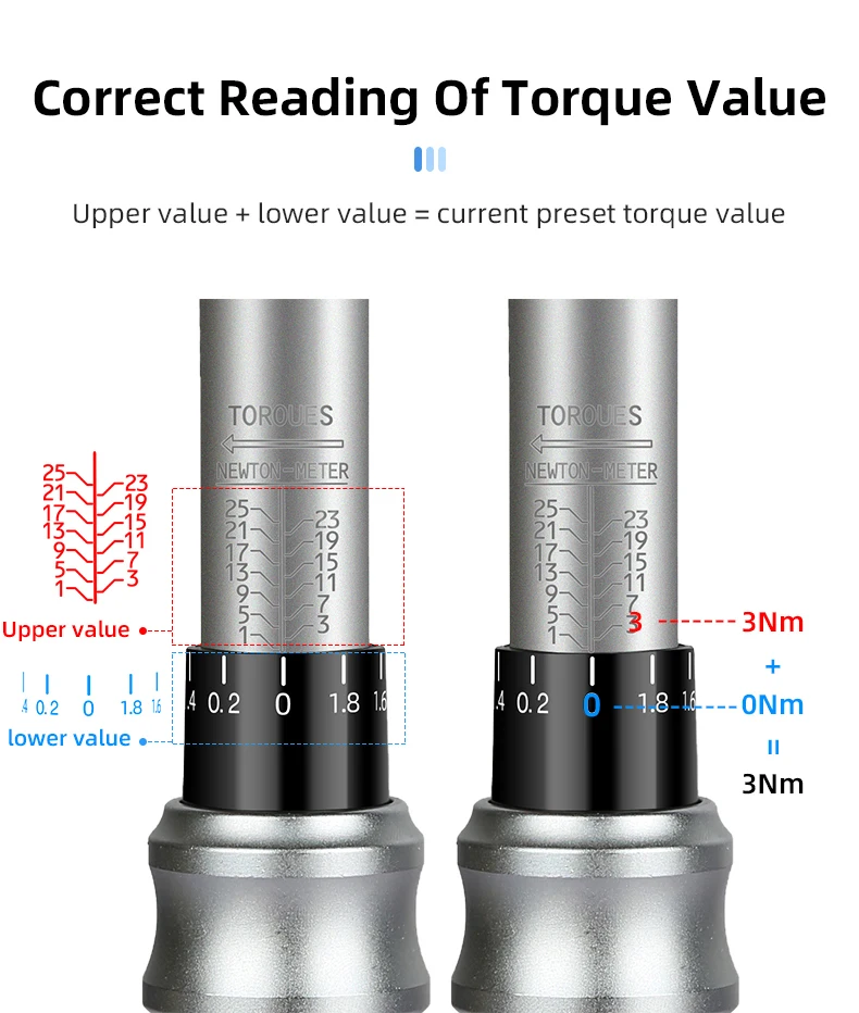 BIKEHAND Professional Torque Wrench Set 1/4'' Drive Bicycle T20/25/30 Allen Key Tool Socket Spanner Kit Motorcycle Repair Tool