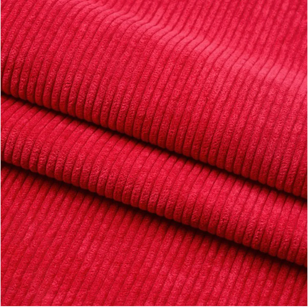 Corduroy Fabric Solid Color Stripe for Sewing Garments and Home Décor