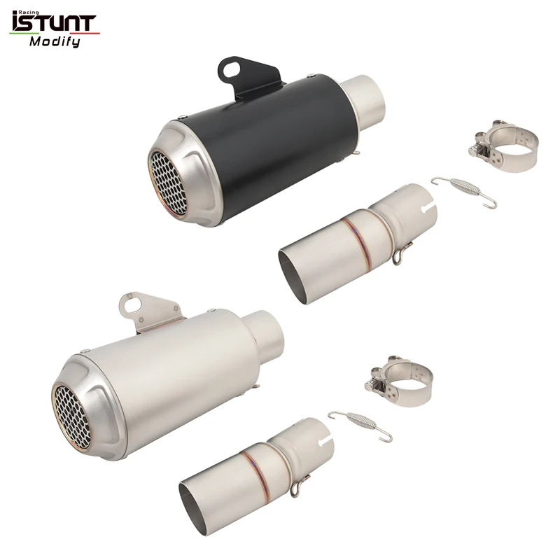 Motorcycle Exhaust Escape Moto System Modified Muffler With DB Killer Slip On For Kawasaki Ninja 400 Z400 EX400 2017-2023 - Image 6